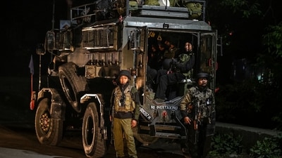 Pahalgam attacK Soldiers stand guard near Pahalgam, south of Srinagar, on April 22 following a terrorist attack. (AFP) Pahalgam attacK Soldiers stand guard near Pahalgam, south of Srinagar, on April 22 following a terrorist attack. (AFP)