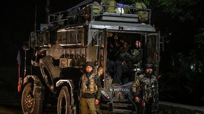 Indian army personnel stand guard near Pahalgam, south of Srinagar, on April 22, 2025, following an attack. (AFP) Indian army personnel stand guard near Pahalgam, south of Srinagar, on April 22, 2025, following an attack. (AFP)