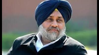 Shiromani Akali Dal president Sukhbir Singh Badal (HT File)