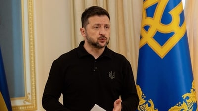 Volodymyr Zelensky alleged that Russia was afraid that Americans will leave the negotiations. (AFP) Volodymyr Zelensky alleged that Russia was afraid that Americans will leave the negotiations. (AFP)