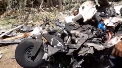 Visuals from the Amreli plane crash site. ( PTI)