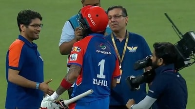KL Rahul scored an unbeaten fifty against Lucknow Super Giants KL Rahul scored an unbeaten fifty against Lucknow Super Giants
