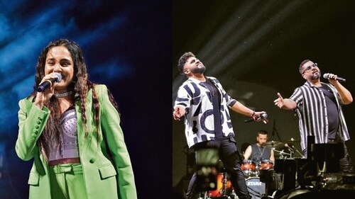 Bollywood singers Kavya Limaye, Raj Pandit, and Vipul Mehta also performed at the fest. (Photo: Anurag Mehra/HT) Bollywood singers Kavya Limaye, Raj Pandit, and Vipul Mehta also performed at the fest. (Photo: Anurag Mehra/HT)