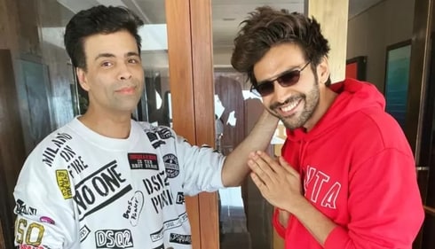 Karan Johar and Kartik Aaryan