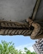 A damaged portion of the structure, as seen in June 2023. (HT Archive)