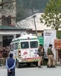 Security personnel stand guard as injured tourists are bought to a hospital following a terror attack in Pahalgam, Kashmir, on Tuesday. (ANI) Security personnel stand guard as injured tourists are bought to a hospital following a terror attack in Pahalgam, Kashmir, on Tuesday. (ANI)
