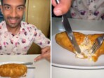 Dasaraj Centhamil Tarun, a food vlogger, was astonished by the <span class='webrupee'>₹</span>3,500 price tag of a crab omelette at Bangkok's Raan Jay Fai. Dasaraj Centhamil Tarun, a food vlogger, was astonished by the <span class='webrupee'>₹</span>3,500 price tag of a crab omelette at Bangkok's Raan Jay Fai.