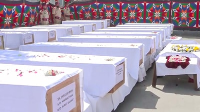 Bengaluru techie was among three victims who gunned down in Pahalgam terror attack. (ANI Video Grab) Bengaluru techie was among three victims who gunned down in Pahalgam terror attack. (ANI Video Grab)