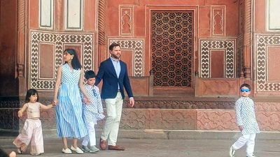 Agra, Apr 23 (ANI): United States Vice President JD Vance, along with Second Lady Usha Vance and their children, visits the Taj Mahal, in Agra on Wednesday. (ANI Photo) (Information Department, Agra ) Agra, Apr 23 (ANI): United States Vice President JD Vance, along with Second Lady Usha Vance and their children, visits the Taj Mahal, in Agra on Wednesday. (ANI Photo) (Information Department, Agra )