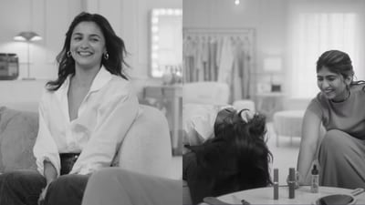 Alia Bhatt collaborates with her mimic and influencer Chandani Bhabhda for new ad. Alia Bhatt collaborates with her mimic and influencer Chandani Bhabhda for new ad.