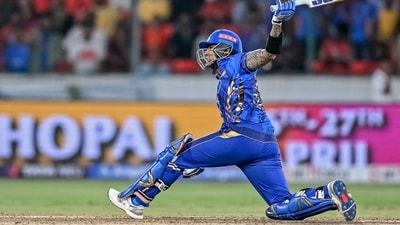 SKY eventually finished the job for MI, himself remaining unbeaten on 40 off 19 balls (AFP) SKY eventually finished the job for MI, himself remaining unbeaten on 40 off 19 balls (AFP)