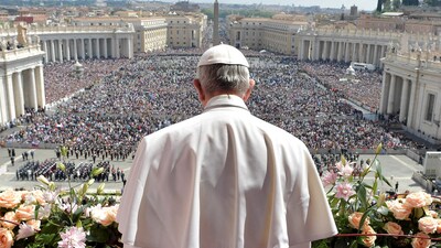 Pope Francis became the first pontiff to star in a feature film with Beyond The Sun. (Reuters)
