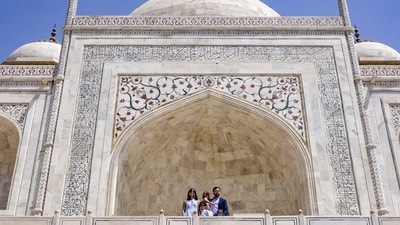 Agra: US Vice President JD Vance with wife Usha and their three children, sons Ewan and Vivek and daughter Mirabel, during a visit to the Taj Mahal, in Agra, Uttar Pradesh, Wednesday, April 23, 2025. (PTI Photo) (PTI04_23_2025_000156B) (PTI) Agra: US Vice President JD Vance with wife Usha and their three children, sons Ewan and Vivek and daughter Mirabel, during a visit to the Taj Mahal, in Agra, Uttar Pradesh, Wednesday, April 23, 2025. (PTI Photo) (PTI04_23_2025_000156B) (PTI)