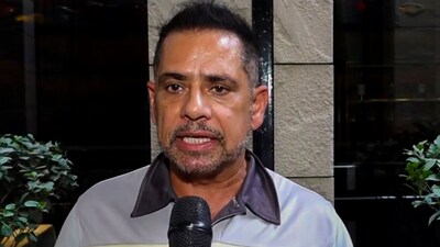 Businessman Robert Vadra speaks with the media regarding the Pahalgam terror attack, in New Delhi, Wednesday, April 23, 2025. (PTI) Businessman Robert Vadra speaks with the media regarding the Pahalgam terror attack, in New Delhi, Wednesday, April 23, 2025. (PTI)