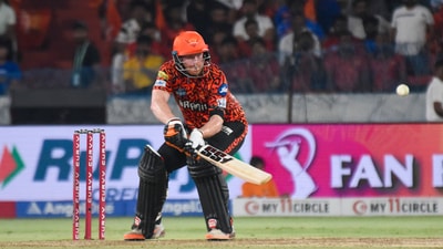 Heinrich Klaasen almost single-handedly ensured that SRH managed to get a three-digit score. He alone scored 71 in 44 balls and yet, SRH finished with just a score of 143/8. (PTI) Heinrich Klaasen almost single-handedly ensured that SRH managed to get a three-digit score. He alone scored 71 in 44 balls and yet, SRH finished with just a score of 143/8. (PTI)