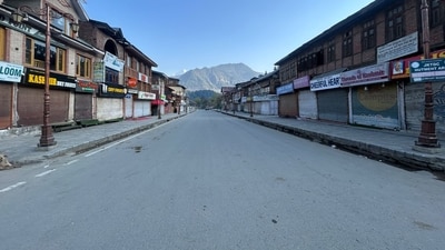 A view of main market in Pahalgam after the deadly terrorist attack that killed 26 tourists. ( Waseem Andrabi/Hindustan Times)