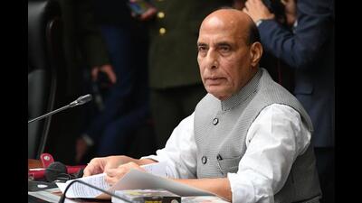 Rajnath Singh’s comments were seen as a stern warning to Pakistan of a crushing response and came shortly after he chaired a two-and-a-half-hour meeting of top officials to review the security situation in Jammu and Kashmir. (AP) Rajnath Singh’s comments were seen as a stern warning to Pakistan of a crushing response and came shortly after he chaired a two-and-a-half-hour meeting of top officials to review the security situation in Jammu and Kashmir. (AP)