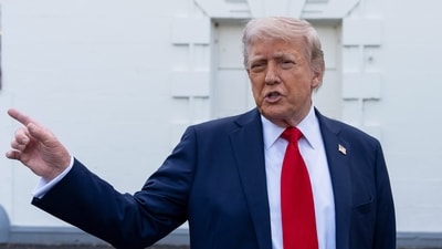 President Donald Trump speaks with reporters at the White House, Wednesday, (AP) President Donald Trump speaks with reporters at the White House, Wednesday, (AP)