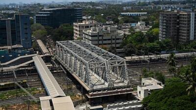 View of under-construction Vidyavihar bridge. (Raju Shinde/HT Photo) View of under-construction Vidyavihar bridge. (Raju Shinde/HT Photo)