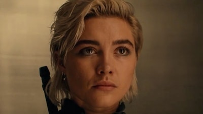 Florence Pugh plays Yelena Belova in Thunderbolts. Florence Pugh plays Yelena Belova in Thunderbolts.