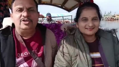 Manjunath Rao (47), a resident of Vijayanagar in Shivamogga district, was killed in the attack while on a family trip with his wife. Manjunath Rao (47), a resident of Vijayanagar in Shivamogga district, was killed in the attack while on a family trip with his wife.