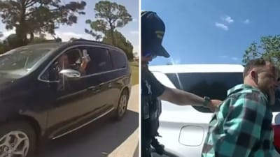 After he was chased, tased and arrested, Richard Smith asked the cops if they had fun. (X/JaysonAltons) After he was chased, tased and arrested, Richard Smith asked the cops if they had fun. (X/JaysonAltons)