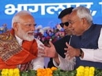 Prime Minister Narendra Modi with Bihar chief minister Nitish Kumar. (HT file)