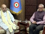 Union Home Minister Amit Shah with Jammu & Kashmir Chief Minister Omar Abdullah during a meeting on Pahalgam terrorist attack, in Srinagar on Tuesday. Union Home Minister Amit Shah with Jammu & Kashmir Chief Minister Omar Abdullah during a meeting on Pahalgam terrorist attack, in Srinagar on Tuesday.