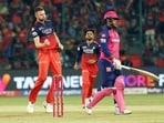Josh Hazlewood is pumped up after the wicket of Shimron Hetmyer. The Aussie finished with figures of 4-33, taking his season tally to 15, but more significantly ensuring his team snatched victory from a difficult position. RCB now sit third in the points table, on 12 points.