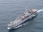 Indian Navy ship sailing in the sea. (Representational)