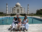 U.S. Vice President JD Vance and the Second Family visit the Taj Mahal, in Agra, India April 23, 2025. Kenny Holston/Pool via REUTERS