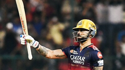 Virat Kohli registered his fifth half-century of the IPL 2025 season, scoring a masterful 70(42) before losing his wicket to Jofra Archer. RCB finished on a total of 205-5 on a pretty tricky run-scoring wicket. (ANI) Virat Kohli registered his fifth half-century of the IPL 2025 season, scoring a masterful 70(42) before losing his wicket to Jofra Archer. RCB finished on a total of 205-5 on a pretty tricky run-scoring wicket. (ANI)