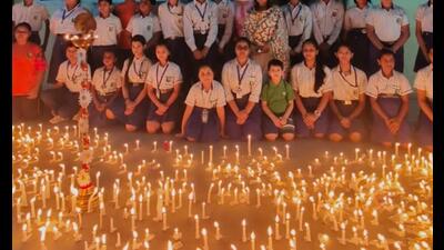 Condolence meet and candlelight march organised by The Millennium School. (Sourced)
