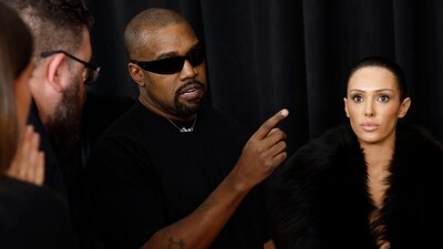 Kanye West and Bianca Censori attend the 67th GRAMMY Awards on February 02, 2025 in Los Angeles, California (Getty Images via AFP)