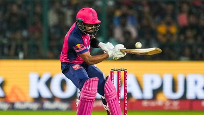 Dhruv Jurel struggled through the start of his innings, but a 22-run 18th over seemed to swing the match in RR's favour. However, an unfortunate dismissal in the 19th over spelt another doom for RR, with Jurel gone on 47(34) as he looked to take it deep. (PTI) Dhruv Jurel struggled through the start of his innings, but a 22-run 18th over seemed to swing the match in RR's favour. However, an unfortunate dismissal in the 19th over spelt another doom for RR, with Jurel gone on 47(34) as he looked to take it deep. (PTI)