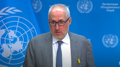 UN Spokesperson Stephane Dujarric. (YouTube/UN) UN Spokesperson Stephane Dujarric. (YouTube/UN)