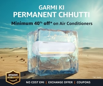 Check EMI options, exchange offers and more to buy a 1 ton AC on Amazon deals.
