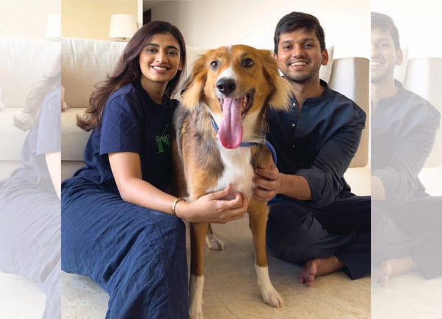 Tanvi Dumbre and husband Dhruv’s dog Bandu has trauma and allergies, so the two work from home. Tanvi Dumbre and husband Dhruv’s dog Bandu has trauma and allergies, so the two work from home.