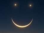 Skygazers based in the United States will need to have a clear view of a cosmic smiley face Skygazers based in the United States will need to have a clear view of a cosmic smiley face