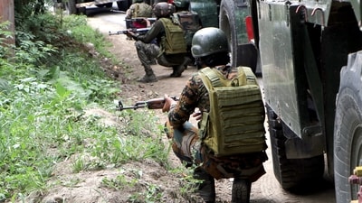 Security forces launched a cordon and search operation in the Kulnar Bazipora area of Bandipora district following information about the presence of the terrorists in the area (Representational image/ANI) Security forces launched a cordon and search operation in the Kulnar Bazipora area of Bandipora district following information about the presence of the terrorists in the area (Representational image/ANI)