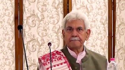 LG Manoj Sinha has called the special session of the Jammu and Kashmir assembly to discuss the aftermath of the Pahalgam terror attack. (ANI Grab)