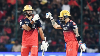 Devdutt Padikkal and Virat Kohli shared a 95+ run partnership at the Chinnaswamy Stadium to help beat RR. (ANI) Devdutt Padikkal and Virat Kohli shared a 95+ run partnership at the Chinnaswamy Stadium to help beat RR. (ANI)