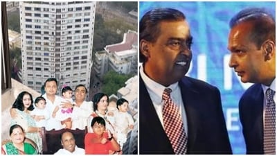 Dhirubhai Ambani's elder son Mukesh Ambani resides in Antilia now, while younger son Anil Ambani and his family continue to live in Sea Wind. (Instagram/ sobonarratives and Reuters File Photo) Dhirubhai Ambani's elder son Mukesh Ambani resides in Antilia now, while younger son Anil Ambani and his family continue to live in Sea Wind. (Instagram/ sobonarratives and Reuters File Photo)