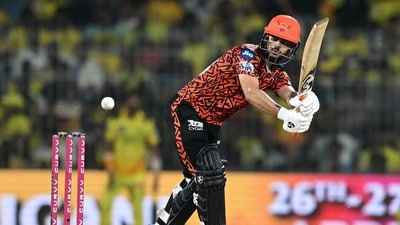Ishan Kishan then provided some stability for SRH, scoring 44 off 34 balls. (AFP) Ishan Kishan then provided some stability for SRH, scoring 44 off 34 balls. (AFP)