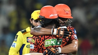 Sunrisers Hyderabad (SRH) just about managed to keep themselves in the race for the playoffs in the 2025 season of the Indian Premier League (IPL) with a five-wicket win over Chennai Super Kings at the Chepauk Stadium. It was the first time that CSK lost to SRH at home and it has put them on the brink of elimination. (AFP) Sunrisers Hyderabad (SRH) just about managed to keep themselves in the race for the playoffs in the 2025 season of the Indian Premier League (IPL) with a five-wicket win over Chennai Super Kings at the Chepauk Stadium. It was the first time that CSK lost to SRH at home and it has put them on the brink of elimination. (AFP)