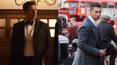 (L) Akshay Kumar in a still from Kesari Chapter 2, Vicky Kaushal in Sardar Udham. (L) Akshay Kumar in a still from Kesari Chapter 2, Vicky Kaushal in Sardar Udham.