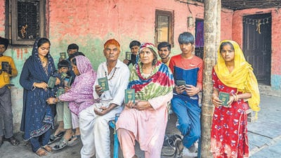 Many of the families have not received citizenship or possess any identity proofs. (RAJ K RAJ /HT PHOTO) Many of the families have not received citizenship or possess any identity proofs. (RAJ K RAJ /HT PHOTO)