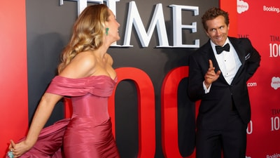 Blake Lively and Ryan Reynolds attend the TIME100 gala, celebrating the magazine’s annual list of the 100 Most Influential People in the World, in New York City, U.S., April 24, 2025. REUTERS/Kylie Cooper (REUTERS)
