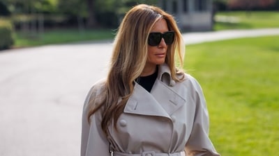 US First Lady Melania Trump on the South Lawn of the White House before boarding Marine One in Washington, DC, US, on Friday, April 25, 2025. The Trump administration is putting pressure on Europe to ditch a rulebook that would compel developers of advanced artificial intelligence to follow stricter standards of transparency, risk-mitigation and copyright rules. Photographer: Aaron Schwartz/CNP/Bloomberg (Bloomberg) US First Lady Melania Trump on the South Lawn of the White House before boarding Marine One in Washington, DC, US, on Friday, April 25, 2025. The Trump administration is putting pressure on Europe to ditch a rulebook that would compel developers of advanced artificial intelligence to follow stricter standards of transparency, risk-mitigation and copyright rules. Photographer: Aaron Schwartz/CNP/Bloomberg (Bloomberg)
