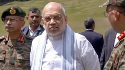 Union home minister Amit Shah visits the site of the Pahalgam terror attack, in Anantnag district, Jammu and Kashmir on April 23. (PTI FILE) Union home minister Amit Shah visits the site of the Pahalgam terror attack, in Anantnag district, Jammu and Kashmir on April 23. (PTI FILE)
